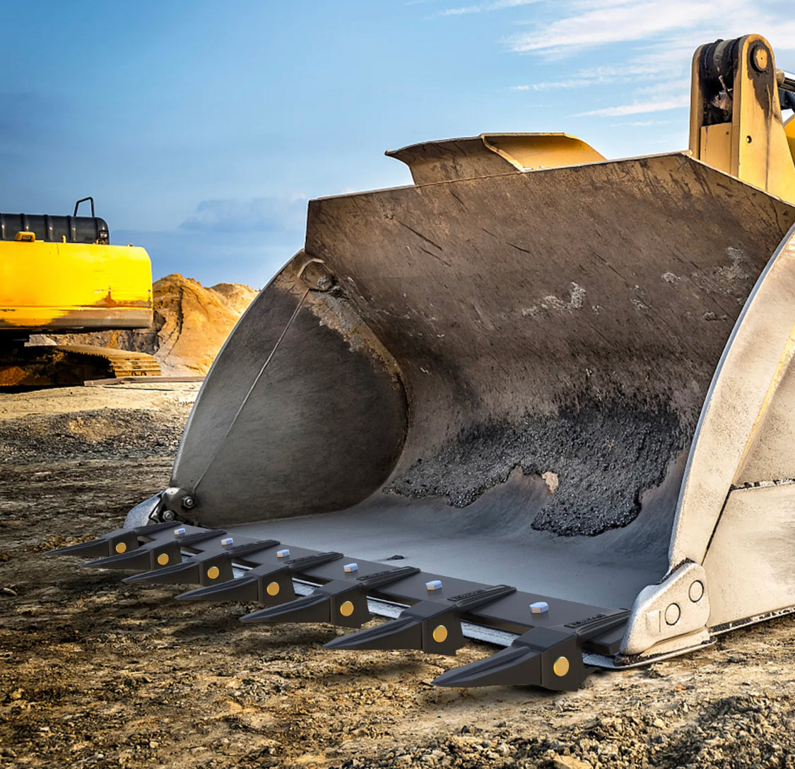 Clamp On Loader Bucket Teeth 48” Heavy-Duty Tractor Bucket Tooth Bar 7”