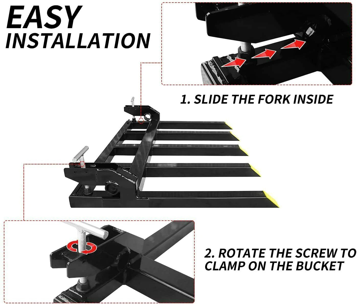 42" Clamp on Debris Fork for Bucket 2500lbs