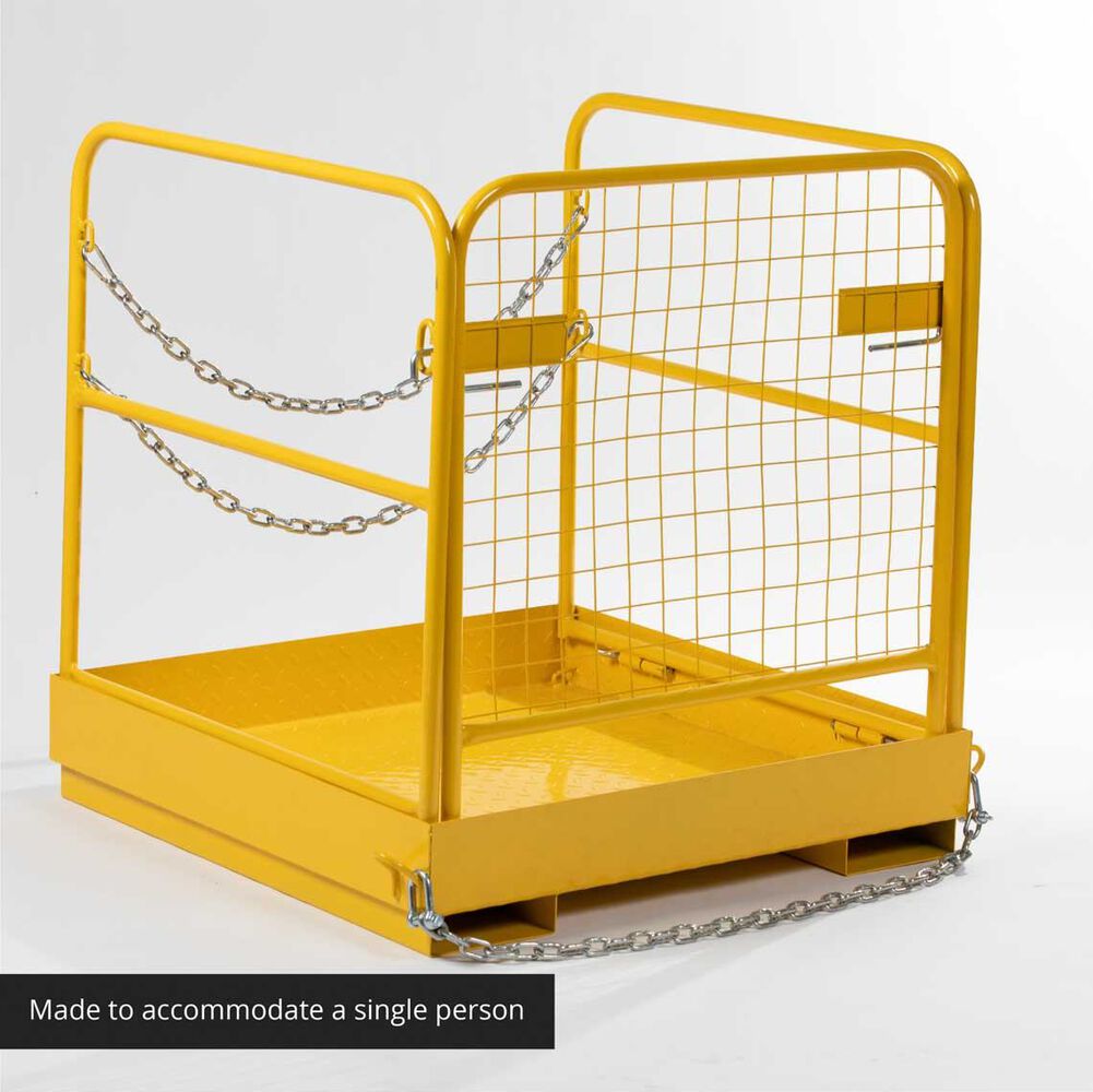Forklift Safety Cage Work Platform Collapsible Rail Lift Aerial Basket