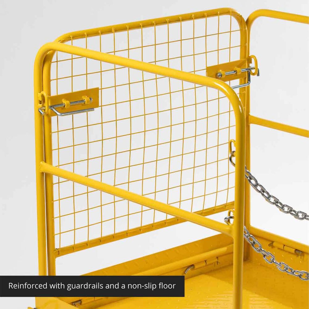 Forklift Safety Cage Work Platform Collapsible Rail Lift Aerial Basket