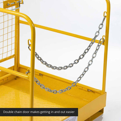 Forklift Safety Cage Work Platform Collapsible Rail Lift Aerial Basket
