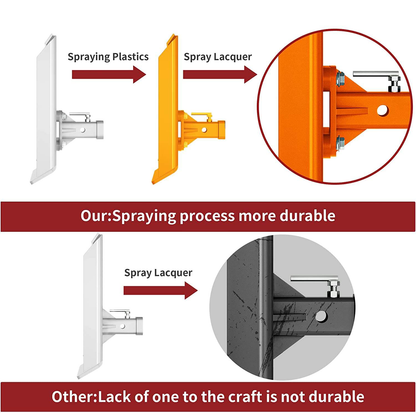 Skid Steer 3/8" Thick Mount Plate with 2" Removable Trailer Hitch Receiver, Orange