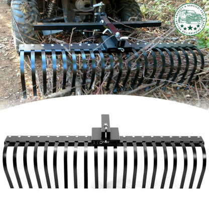 60" Landscaping Rake For ATVs UTVs 2" Reciever