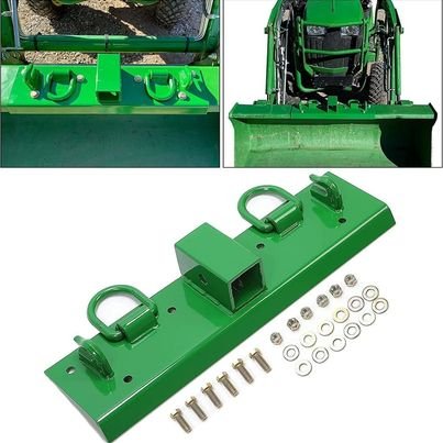 Bolt-on John Deere Grab Hooks, D Rings, with 2" Receiver