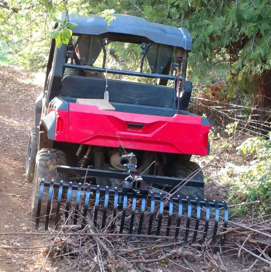 60" Landscaping Rake For ATVs UTVs 2" Reciever