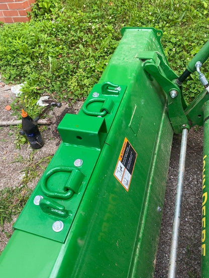 Bolt-on John Deere Grab Hooks, D Rings, with 2" Receiver