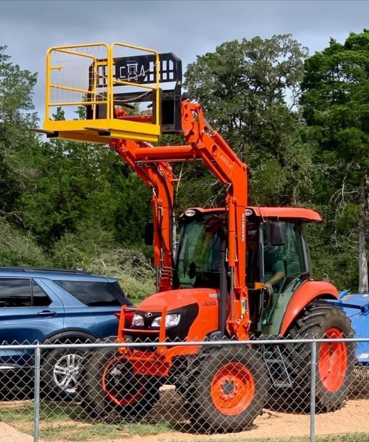 Forklift Work Platform W/ 4 Universal Wheels Aerial Safety Cage