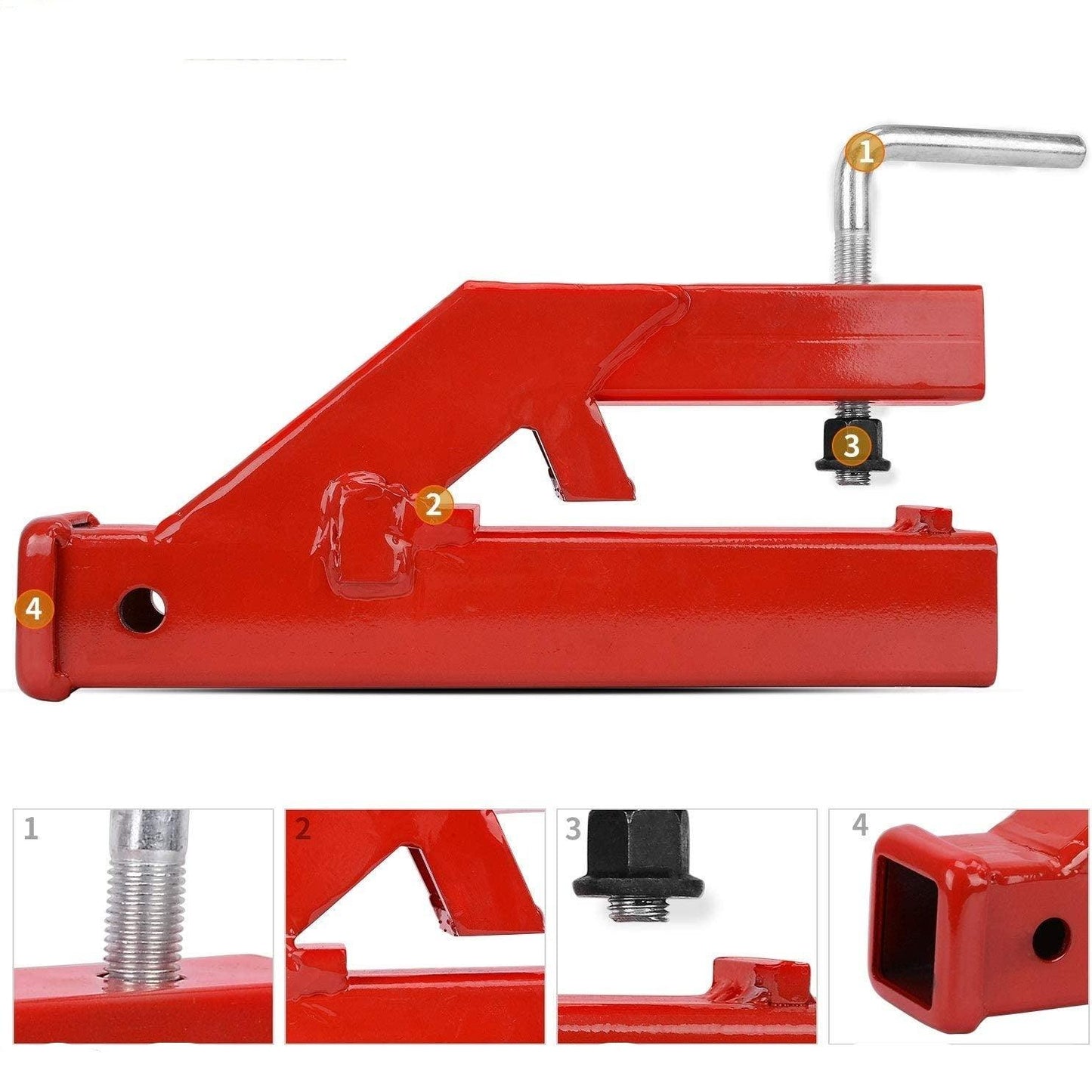 Clamp On Trailer Hitch with 2" Receiver for Deere Bobcat