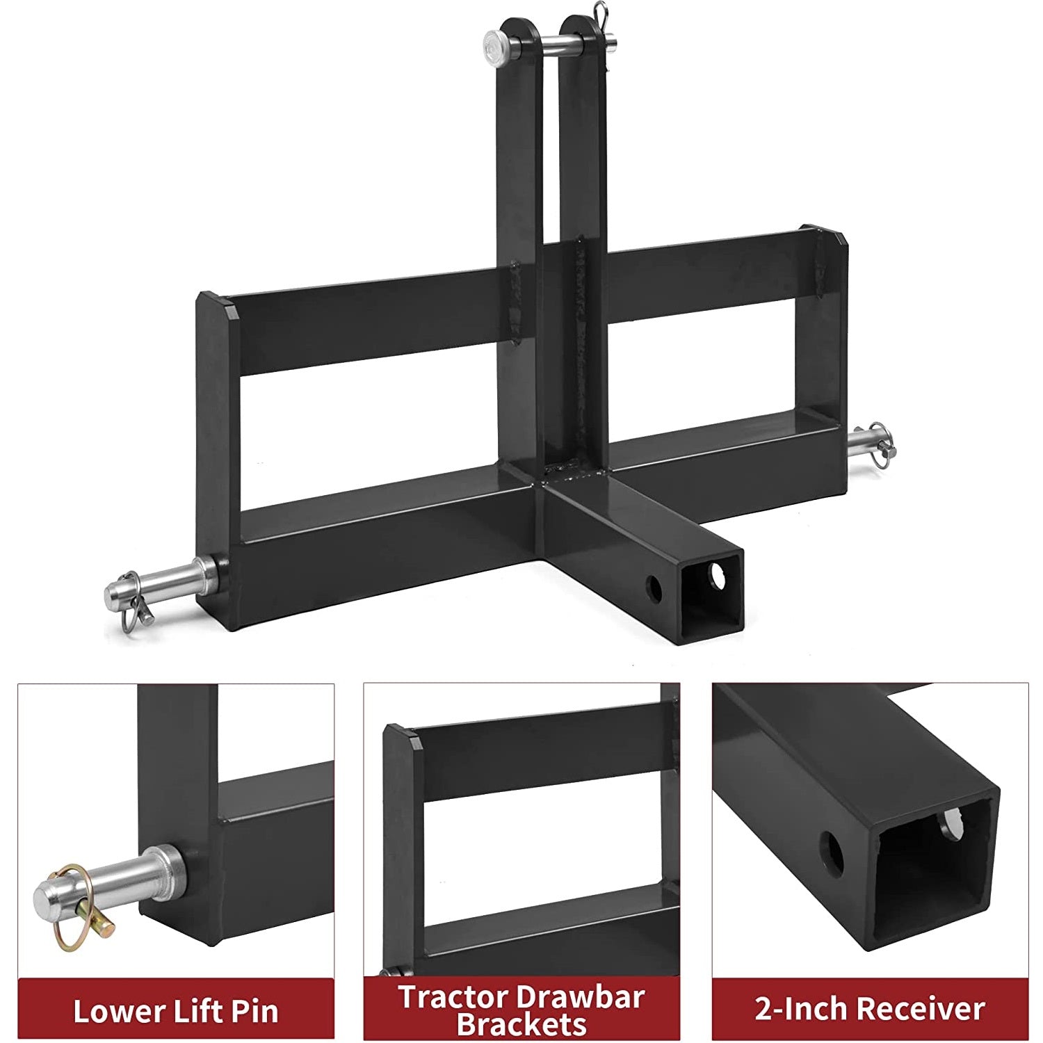 3 Point Hitch Receiver for Category 1, 2