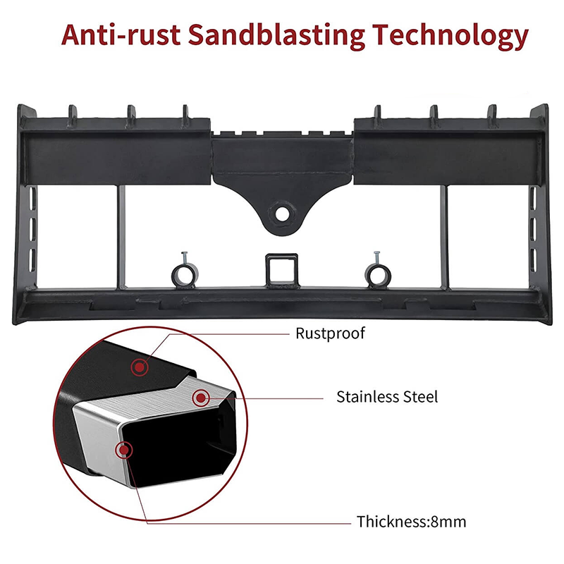 48" Quick Attach Pallet Forks W/Receiver Hitch & Spear Sleeves