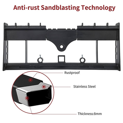 48" Quick Attach Pallet Forks W/Receiver Hitch & Spear Sleeves