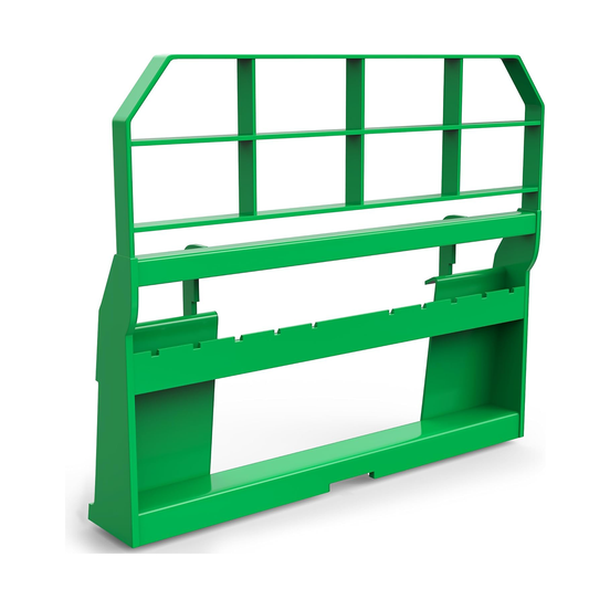 46" Pallet Fork Frame for Kubota Bobcat Skid Steer Loaders, Green Steel