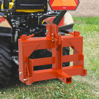 Orange 3 Point Hitch Receiver for Category 1, 2" Receiver Tractor Drawbar Attachments
