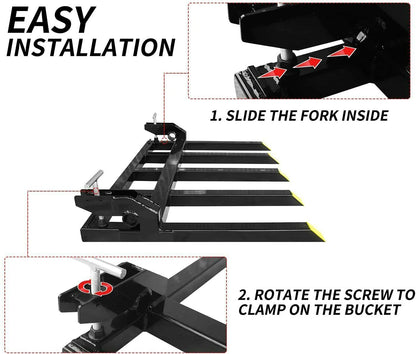 42" Clamp on Debris Fork for Bucket 2500lbs